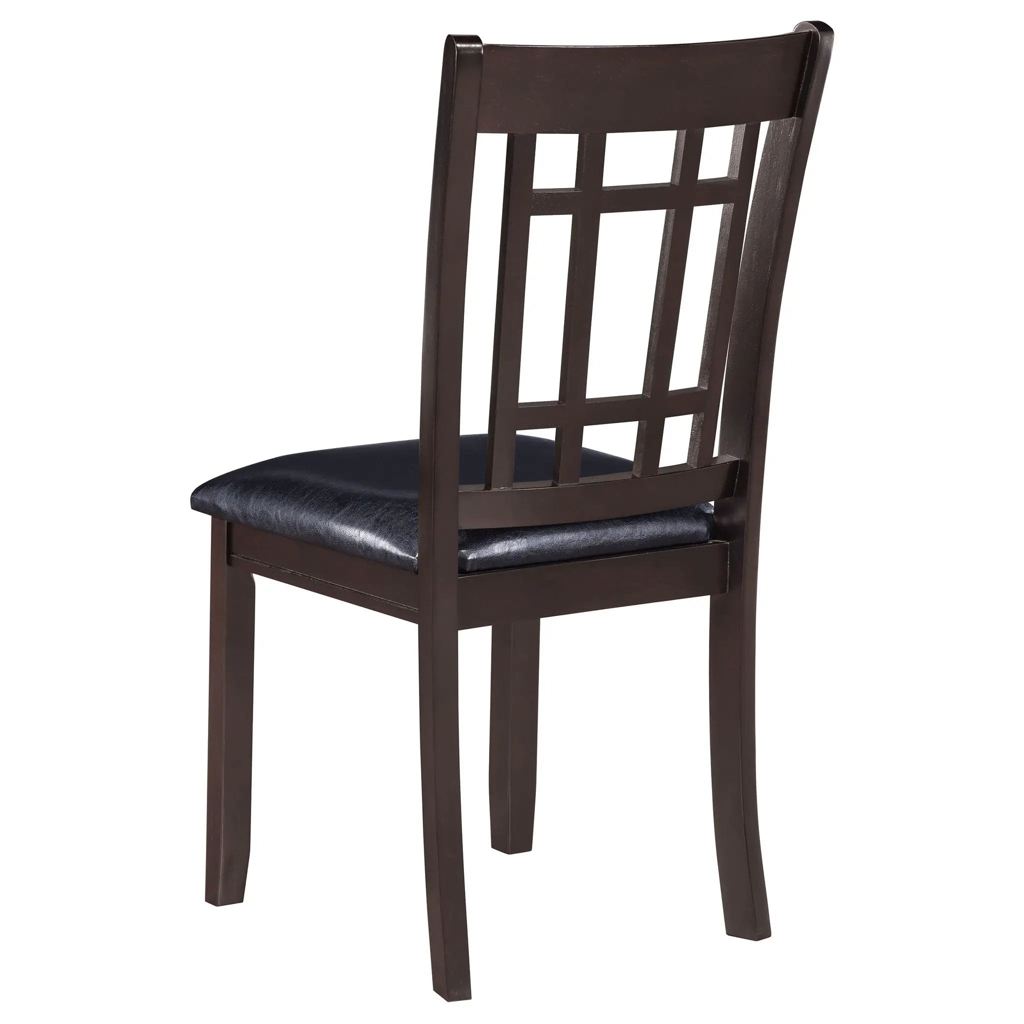 Lavon Wood Dining Side Chair Black and Espresso (Set of 2) by Unique Piece Furniture