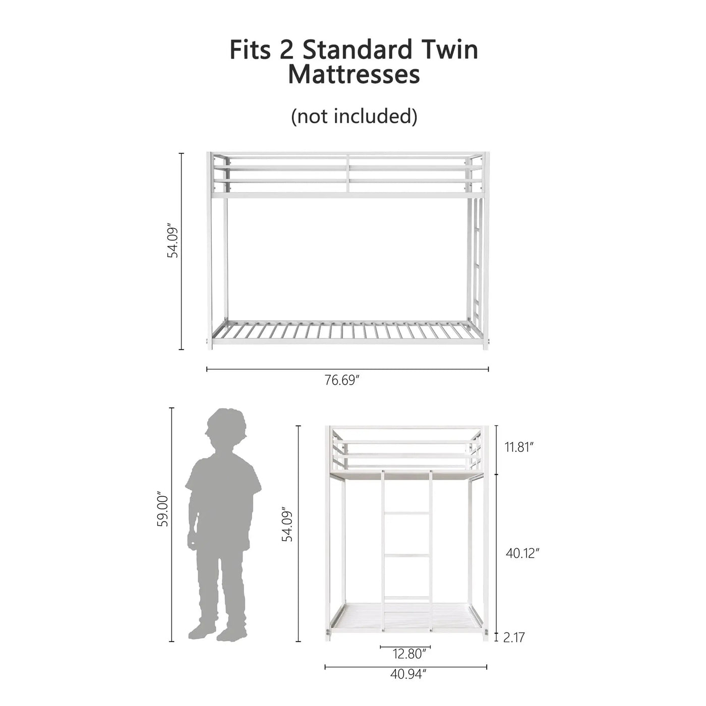Adam - Metal Bunk Bed by HouseOfZazla