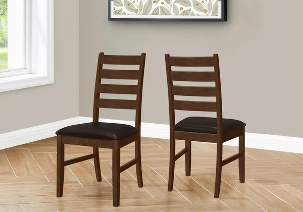 Transitional Upholstered Dining Chairs Set of 2 - Brown