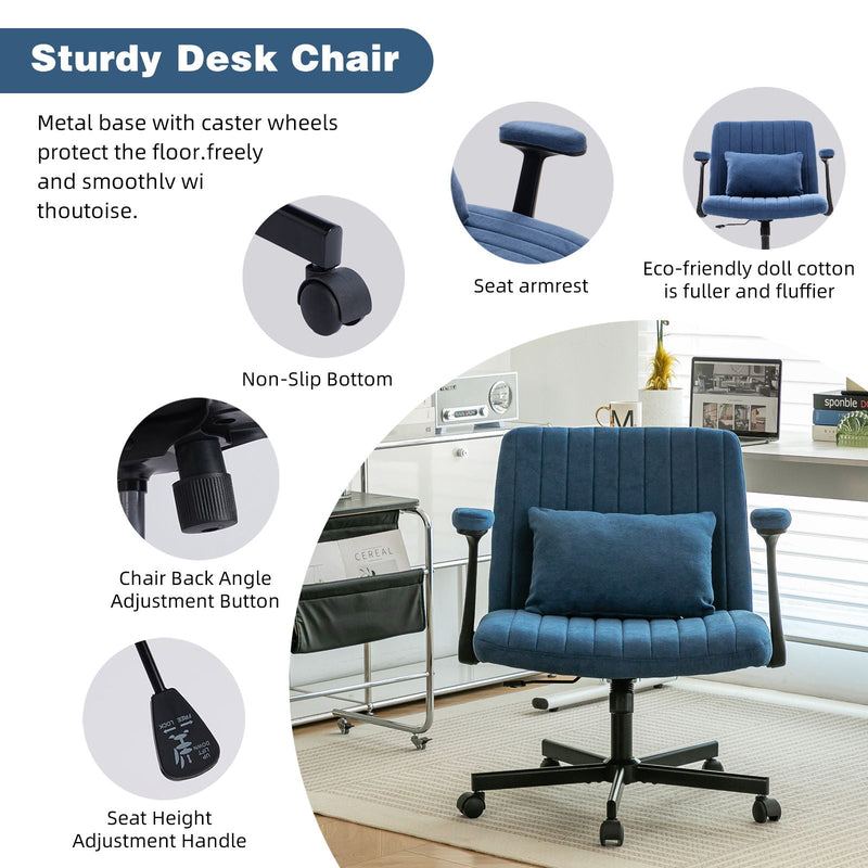 Criss Cross Armrest Office Chair With Wheels by HouseOfZazla