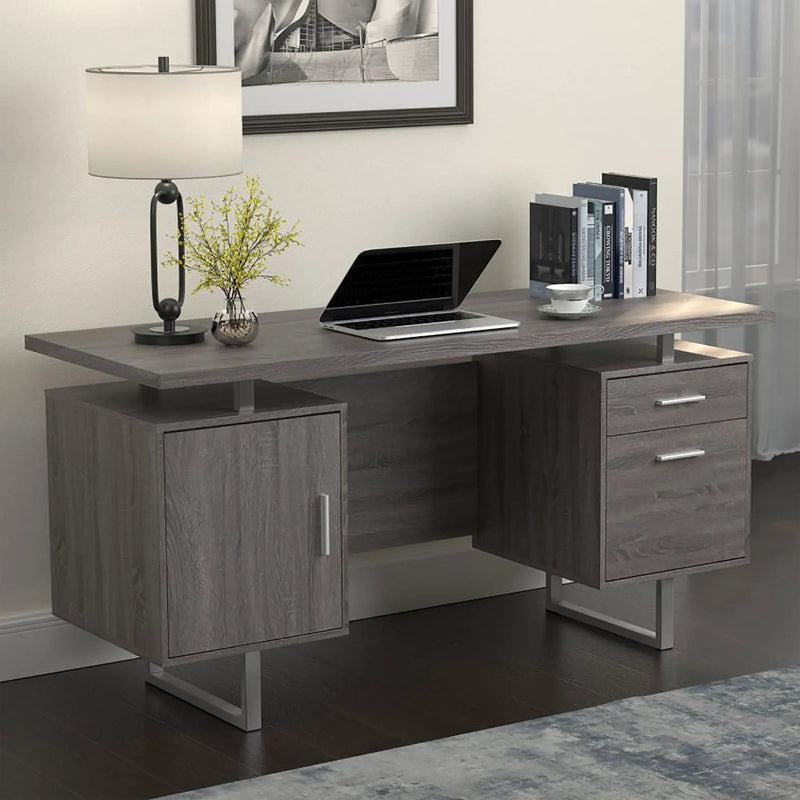 2 Drawer Floating Top Office Desk by HouseOfZazla
