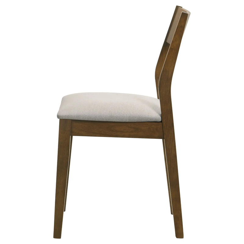 Almonte Dining Chair Upholstered Seat Dark Brown (Set of 2) by Unique Piece Furniture