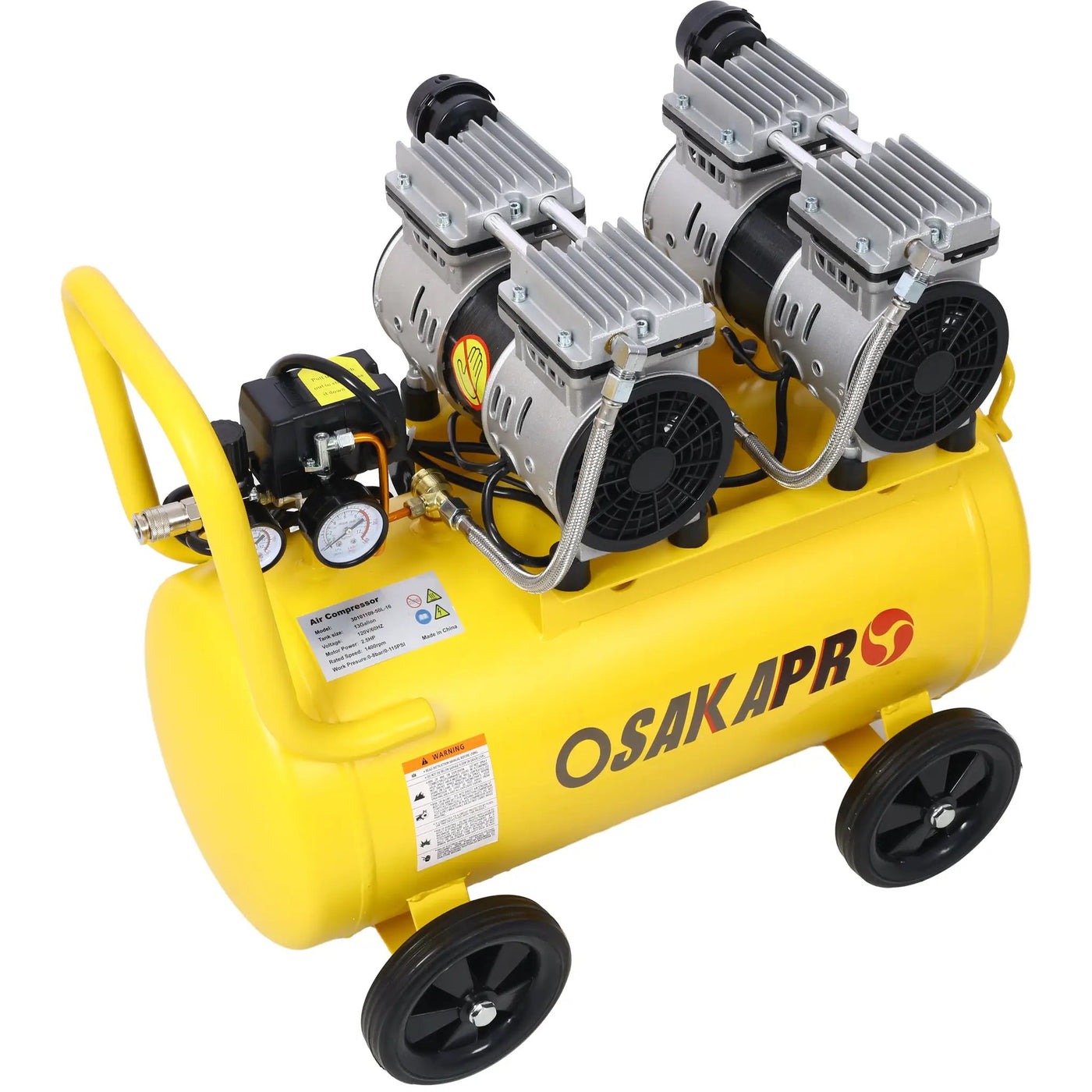 2.5 HP Silent Air Compressor 13 Gallon by HouseOfZazla