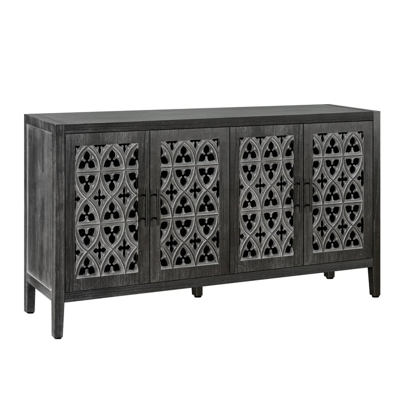 Hollow Four Door Antique Cabinet, American Country Style by HouseOfZazla