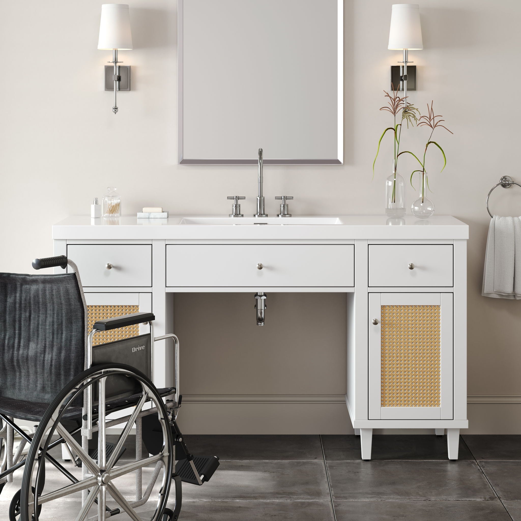 Bathroom Vanity With Sink, Spacious Storage Cabinet by HouseOfZazla