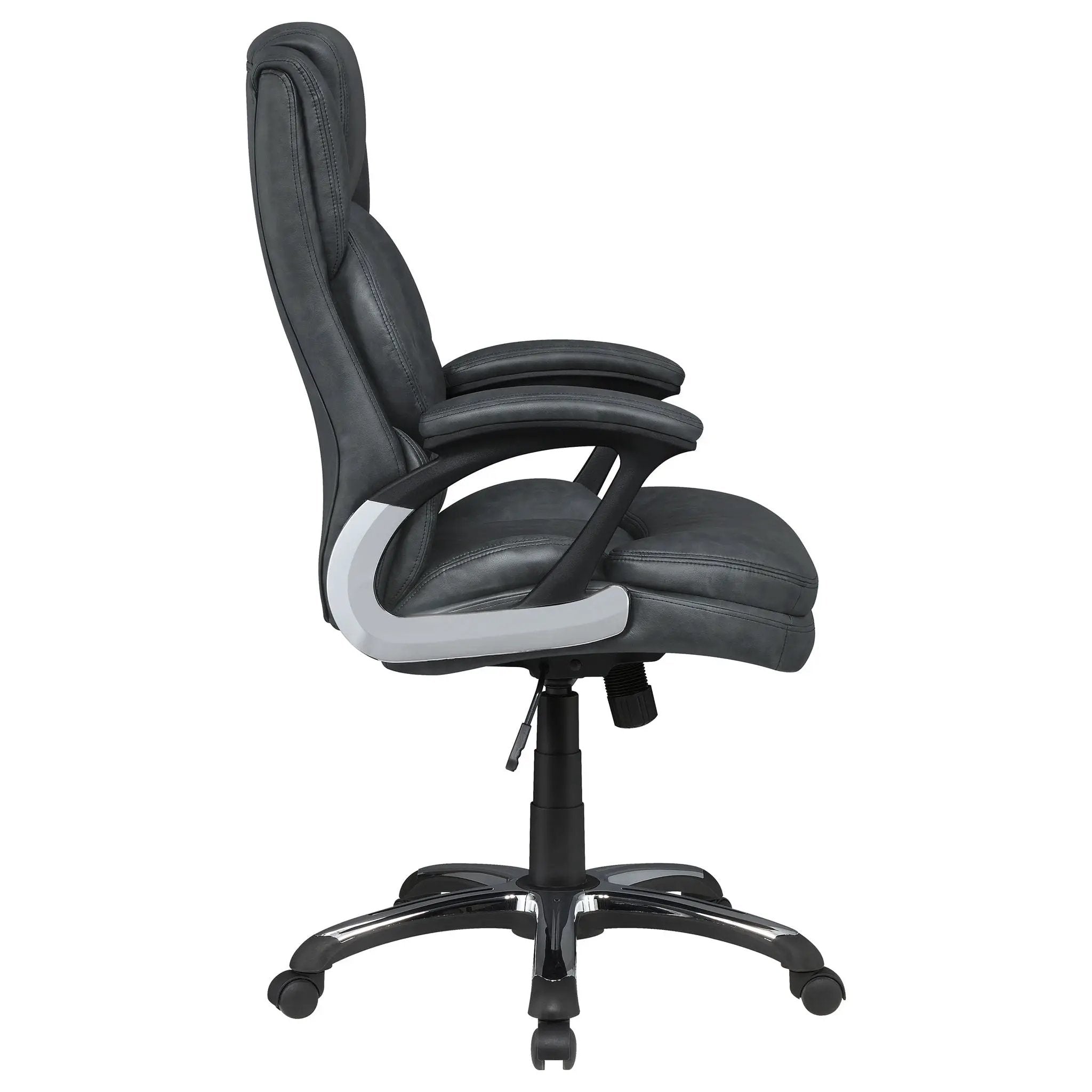Stanton - Upholstered Adjustable Chair With Padded Arms And Adjustable Height - Gray by HouseOfZazla