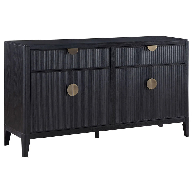 Brookmead 4-door Sideboard Buffet Storage Cabinet Black by Unique Piece Furniture