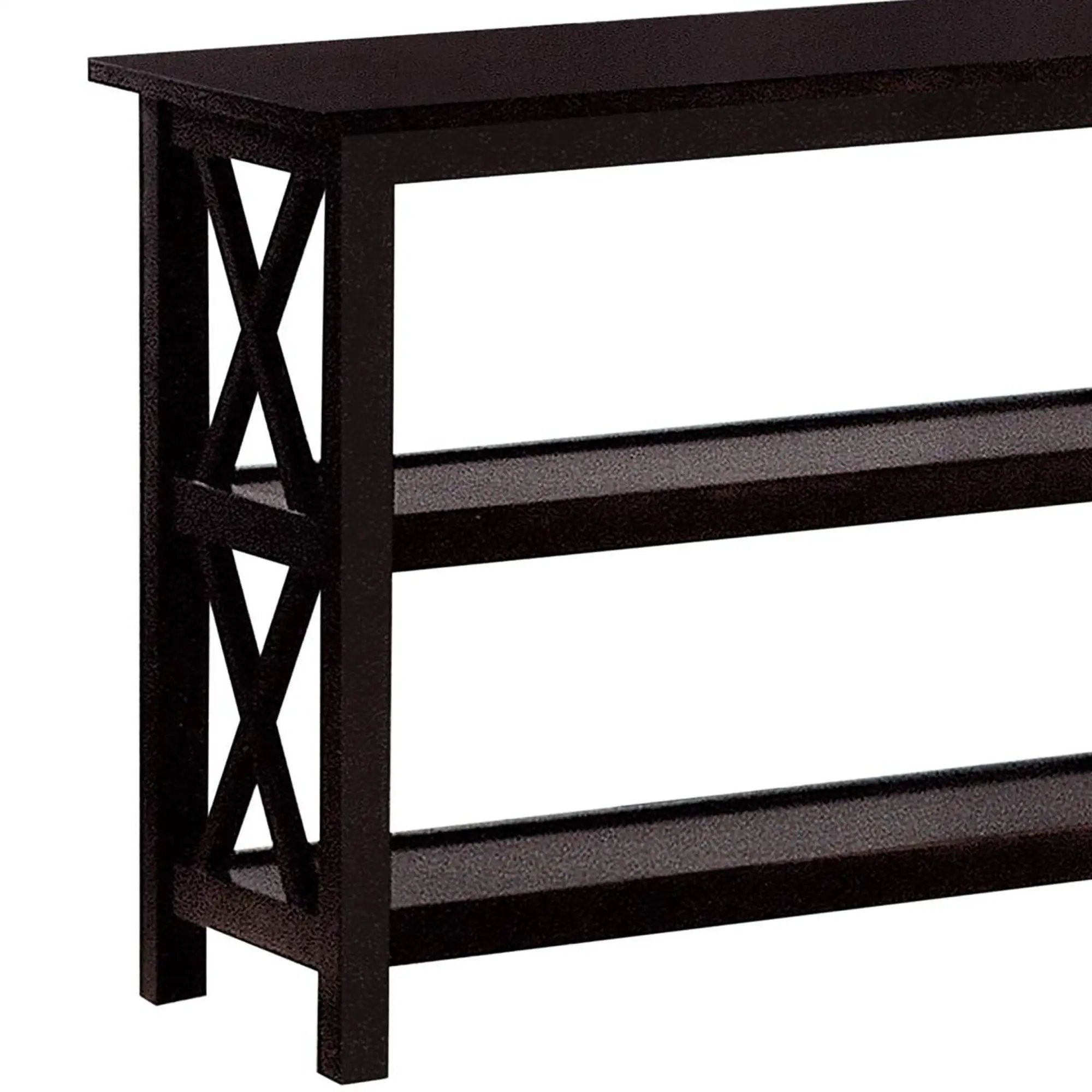 Sofa Table With Shelf - Brown by HouseOfZazla