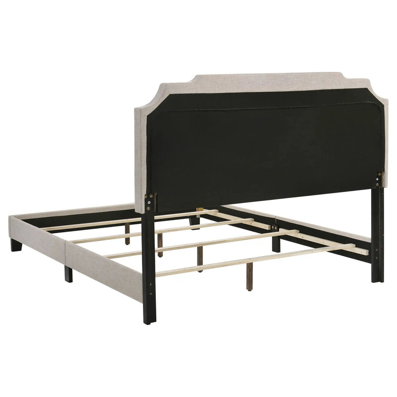 Tamarac Upholstered Queen Panel Bed Beige by Unique Piece Furniture