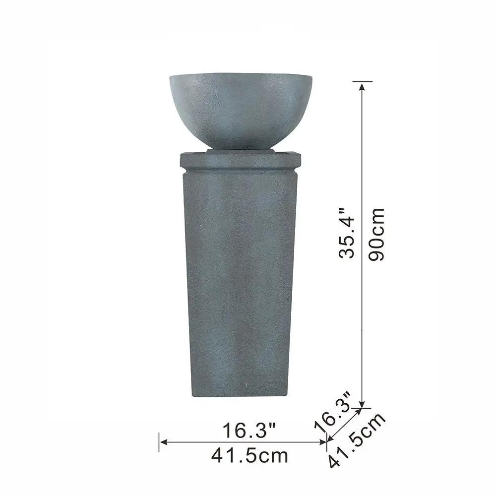Zen Bowl Water Fountain, Outdoor Bird Feeder / Bath Fountains, Relaxing Water Feature For Garden by Unique Piece Furniture