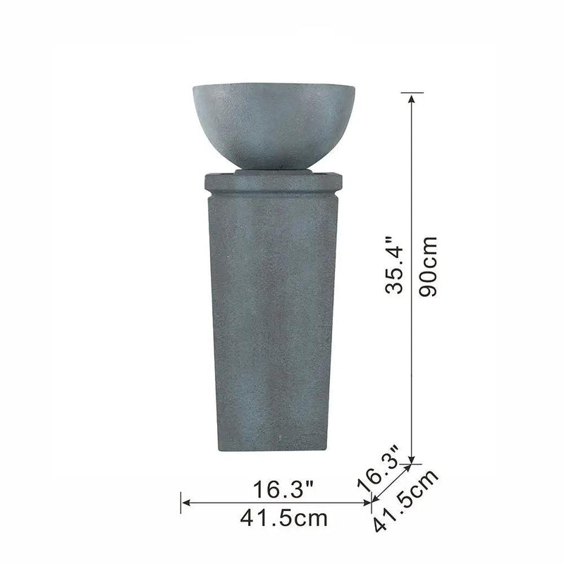 Zen Bowl Water Fountain, Outdoor Bird Feeder / Bath Fountains, Relaxing Water Feature For Garden by Unique Piece Furniture