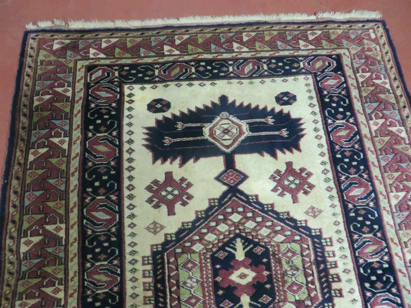 3' X 4' Vintage Handmade Turkish Geometric Oriental Wool Rug Nice by Jewel Rugs