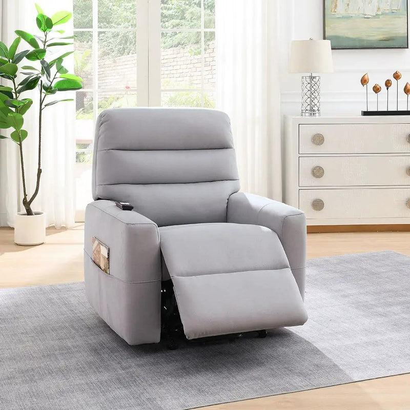 Freddie - Power Motion Recliner With Lift - Gray by Unique Piece Furniture
