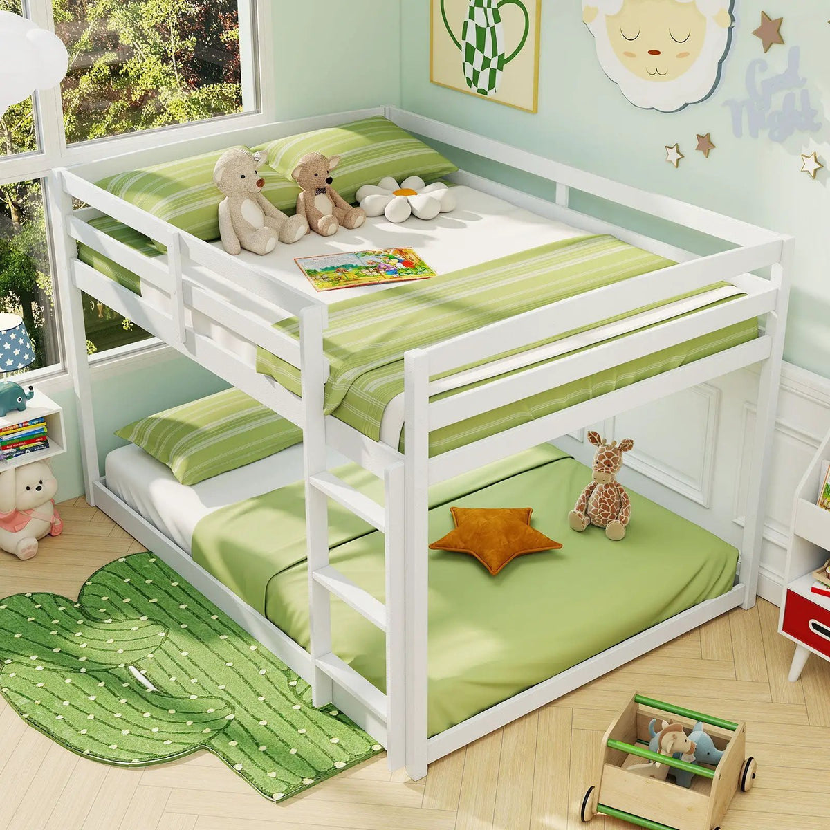 Full Over Full Bunk Bed Low-to-ground Bunk Bed, photo 14 of 16