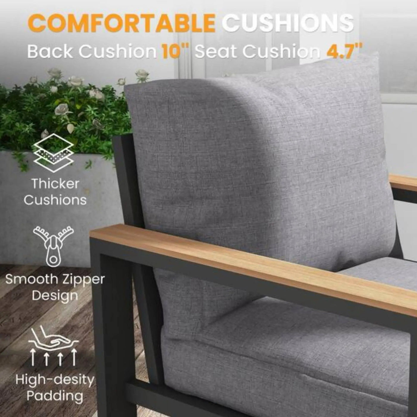 Modern Outdoor Sofa Set With Coffee Table by HouseOfZazla