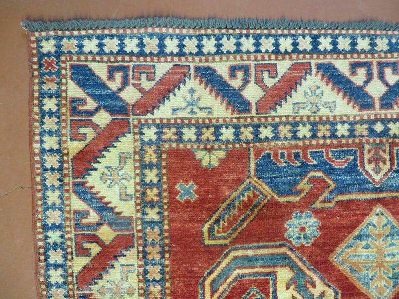 4' X 6' Vintage Handmade Turkish Kazak Pattern Wool Rug Carpet Nice by Jewel Rugs
