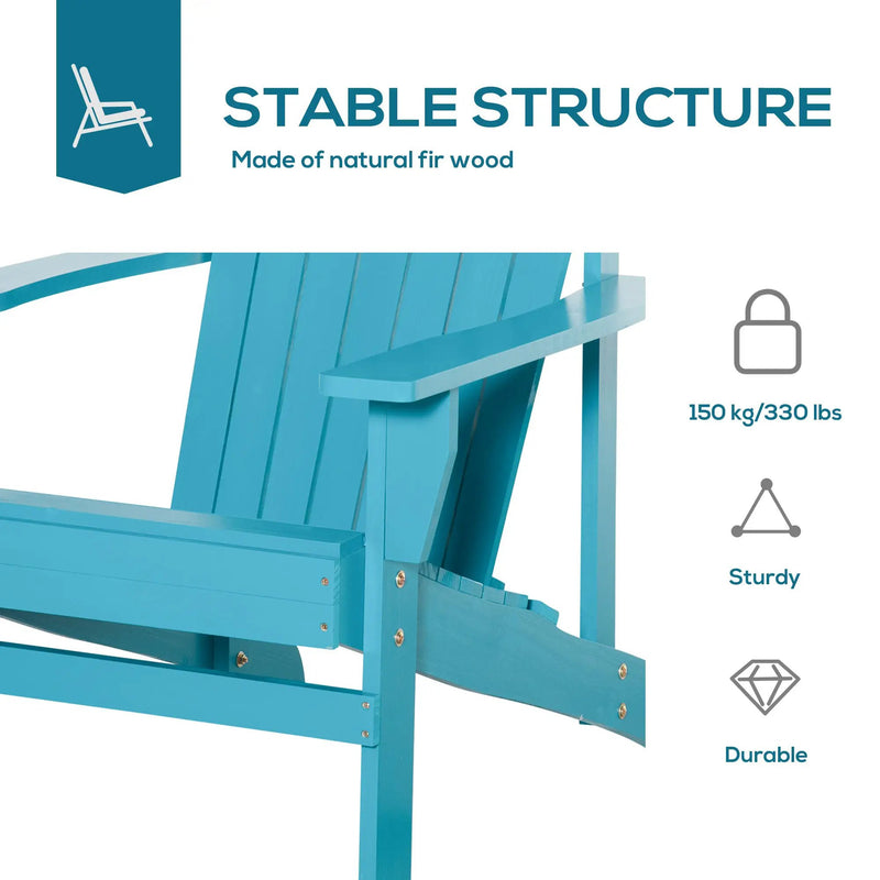 Classic Wood Adirondack Chair with Cupholder by HouseOfZazla