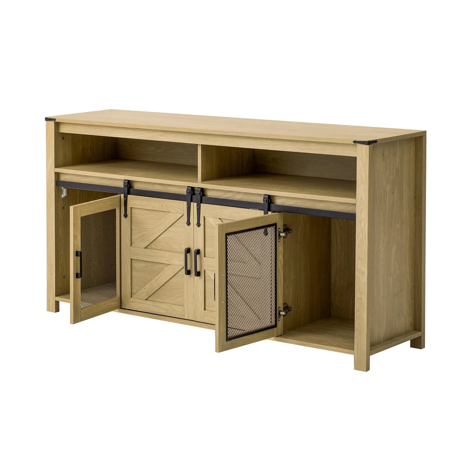 U_STYLE 59.3'' Sideboard with Sliding Barn Door by HouseOfZazla