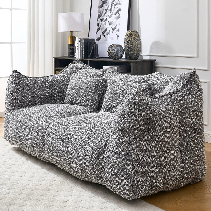 Comfortable Dual Beanbag Chair With High Resilience Foam Core For 2 People by HouseOfZazla