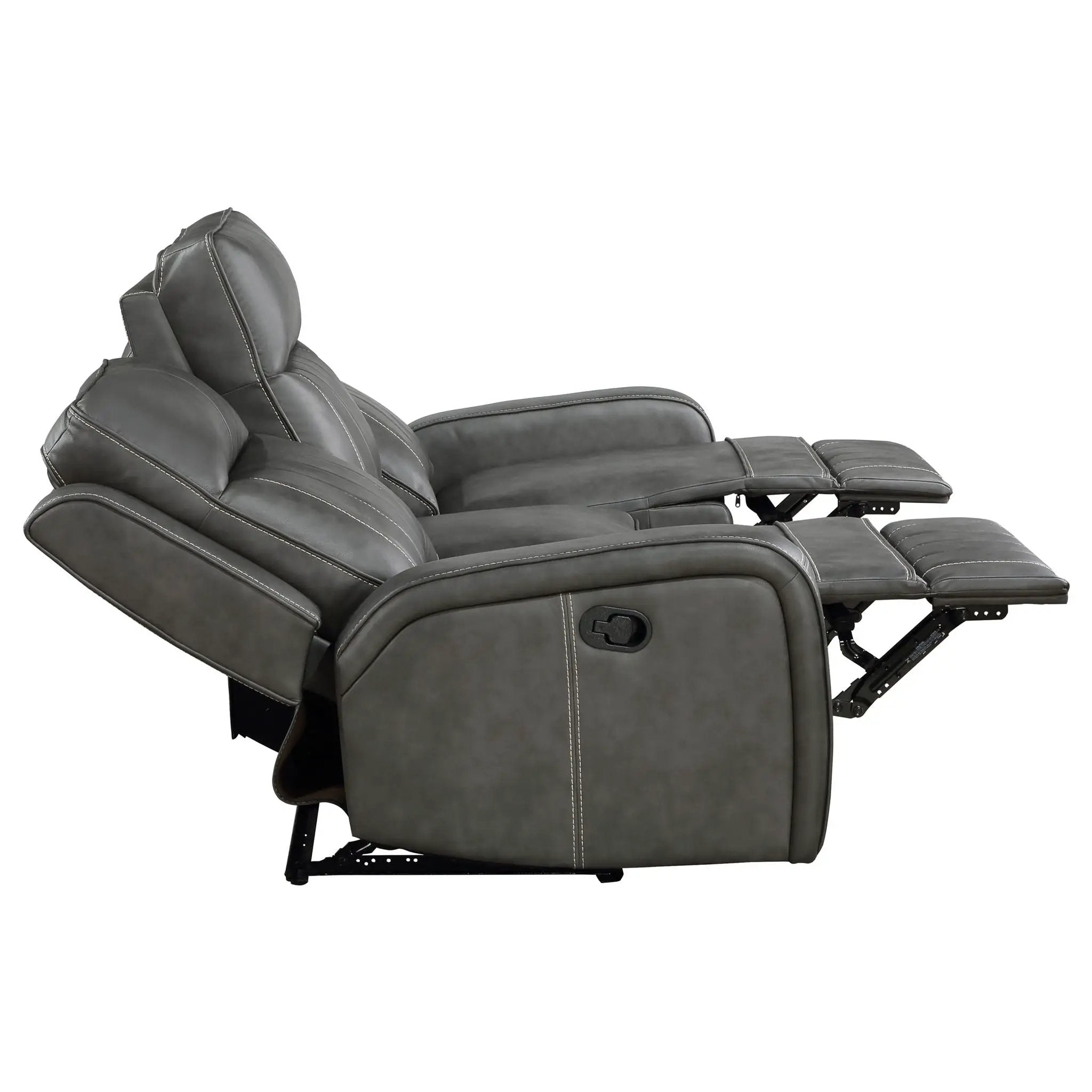 Forrest - Motion Reclining Sofa Comfort With Elegant Tufting And Wide Track Arms - Gray by HouseOfZazla