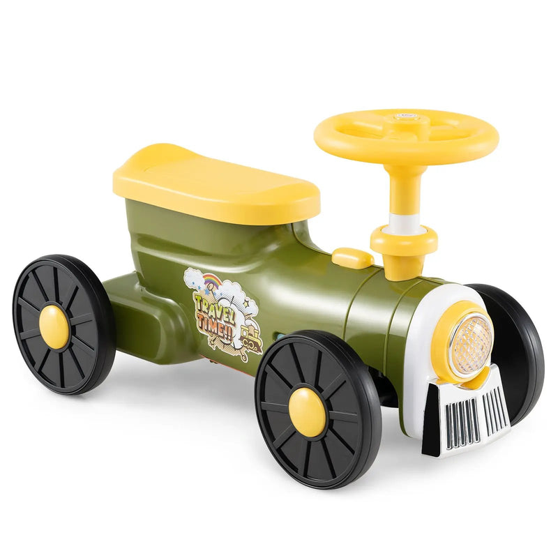 Ride on Toy with Steering Wheel and Train Whistle Sound Button by DirectDeals
