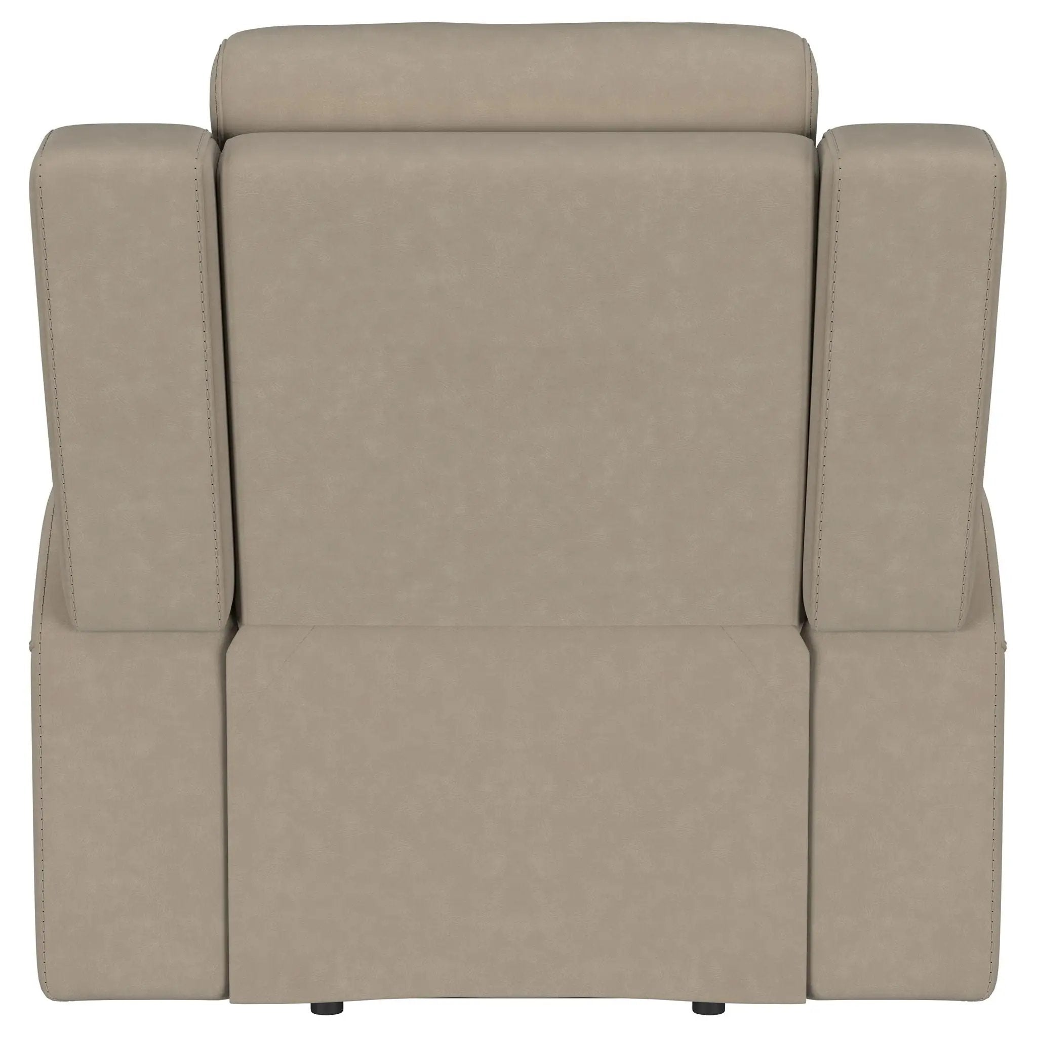 Slater - Upholstered Recliner Chair With Manual Recline - Taupe by HouseOfZazla