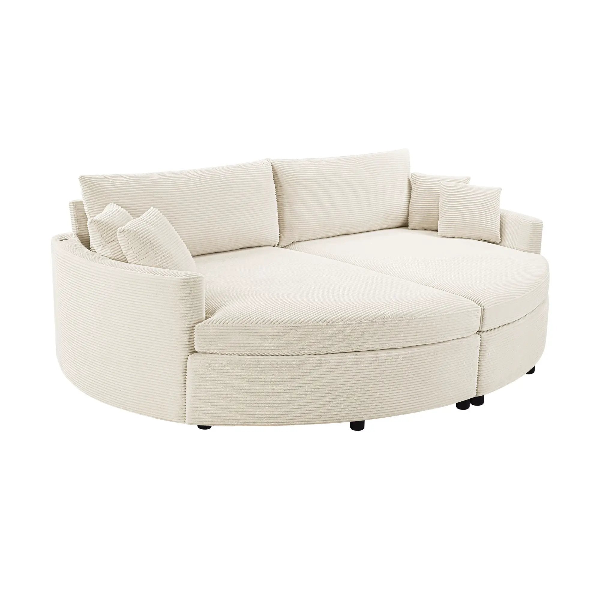Oversized Double Chaise Lounge Sofa With USB Ports