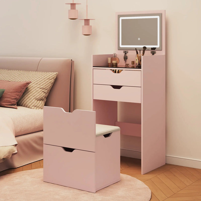3-in-1 Multifunctional Dressing Table and Stool Set by HouseOfZazla