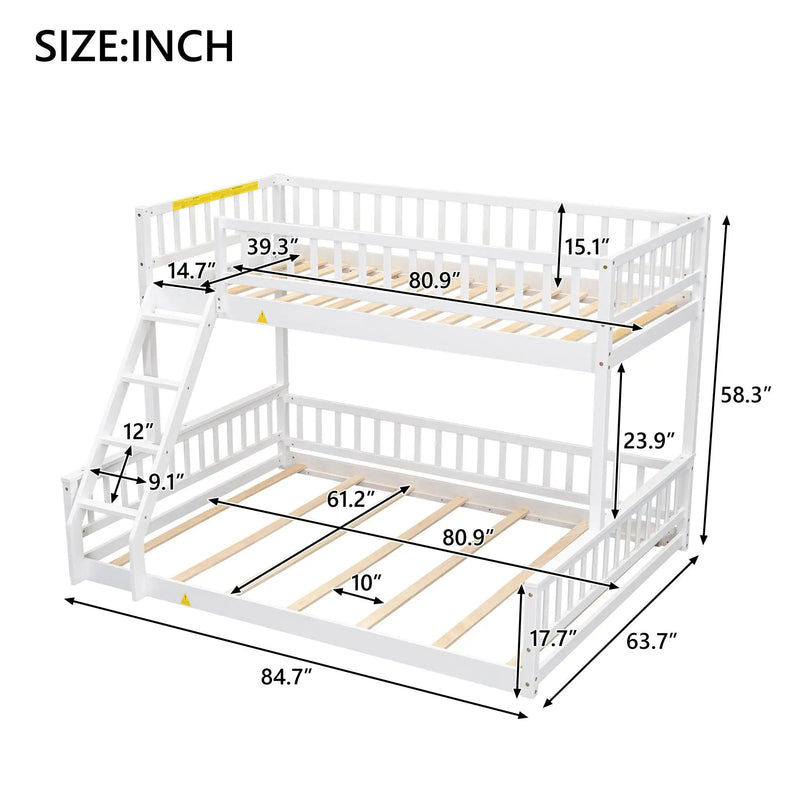 Bunk Bed With Ladder And Guardrails by Unique Piece Furniture