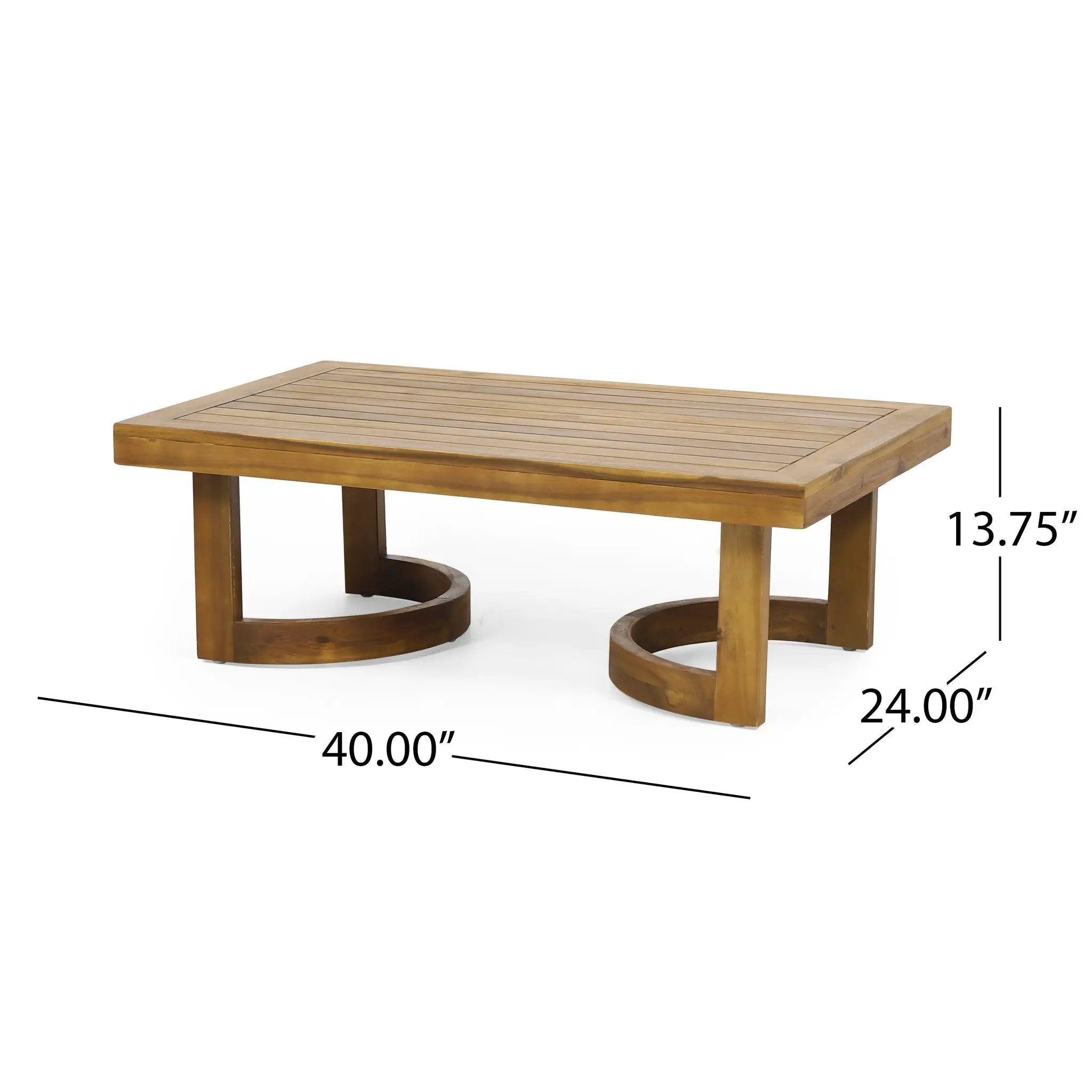 Outdoor Acacia Wood Loveseat and Coffee Table Set with Cushions by HouseOfZazla