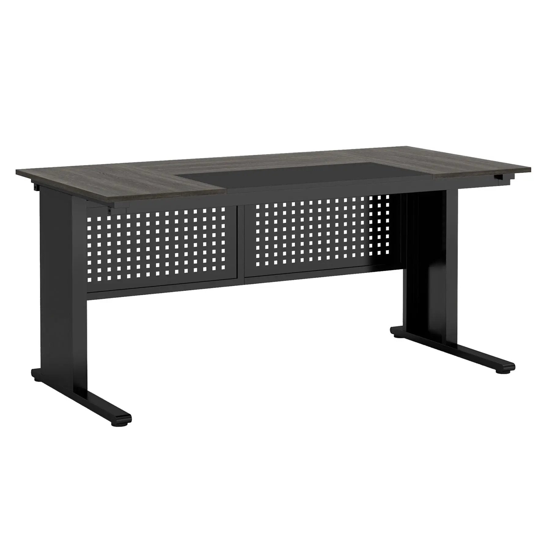 L-Shaped Executive Desk With File Cabinet, Office Workstation With Drawers, Shelves & Storage by HouseOfZazla