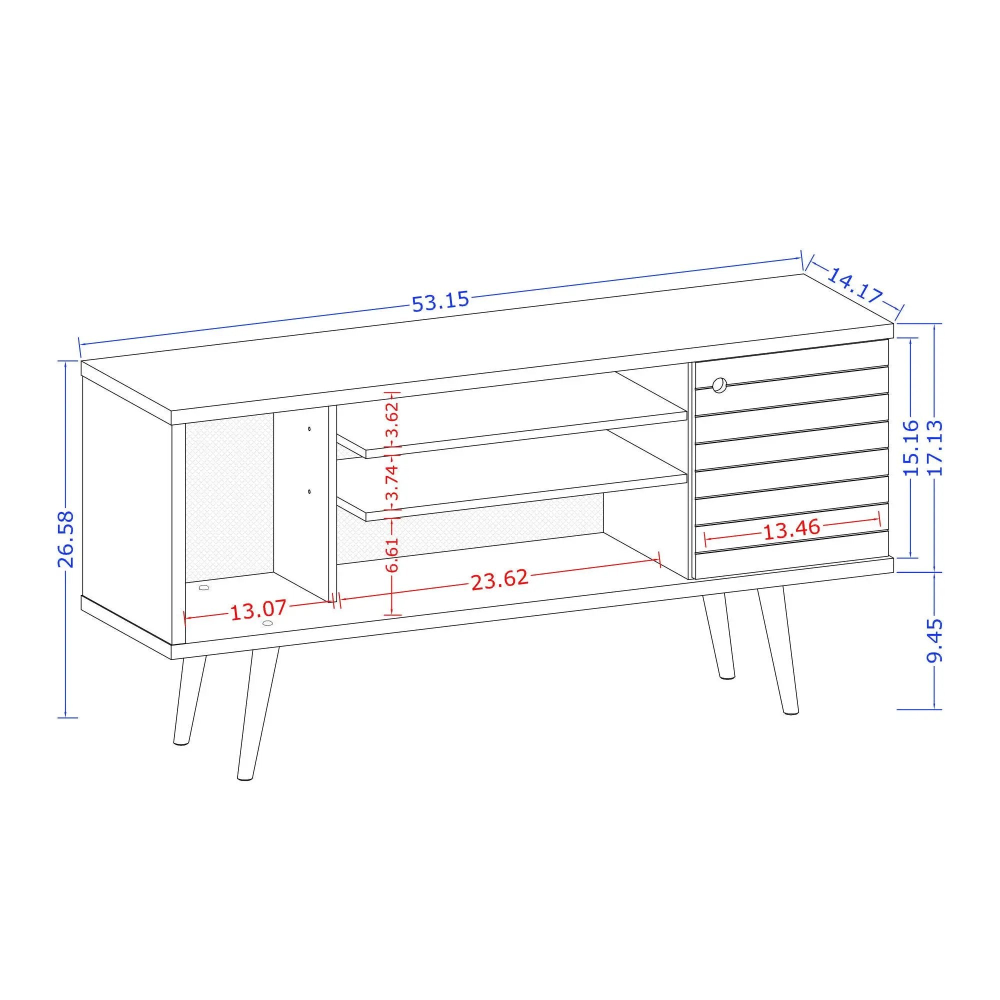 Liberty - TV Stand With Open / Concealed Storage by HouseOfZazla