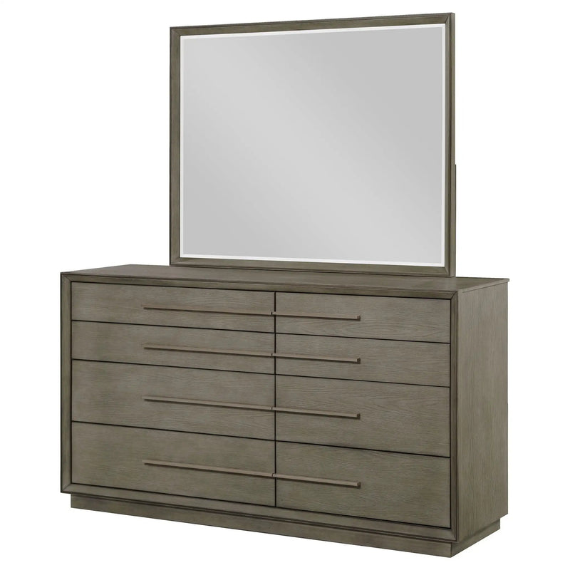 Durango 8-drawer Dresser and Mirror Taupe Oak by Unique Piece Furniture