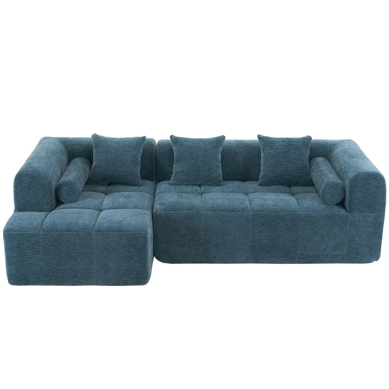 Sectional Free Combined Sofa With 2 Side Pockets by HouseOfZazla