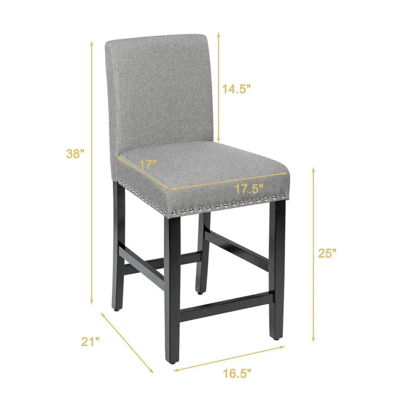 25 Inch Kitchen Chairs w/ Rubber Wood Legs by DirectDeals