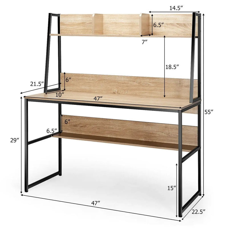 47-Inch Computer Desk Writing Study Table Workstation by DirectDeals