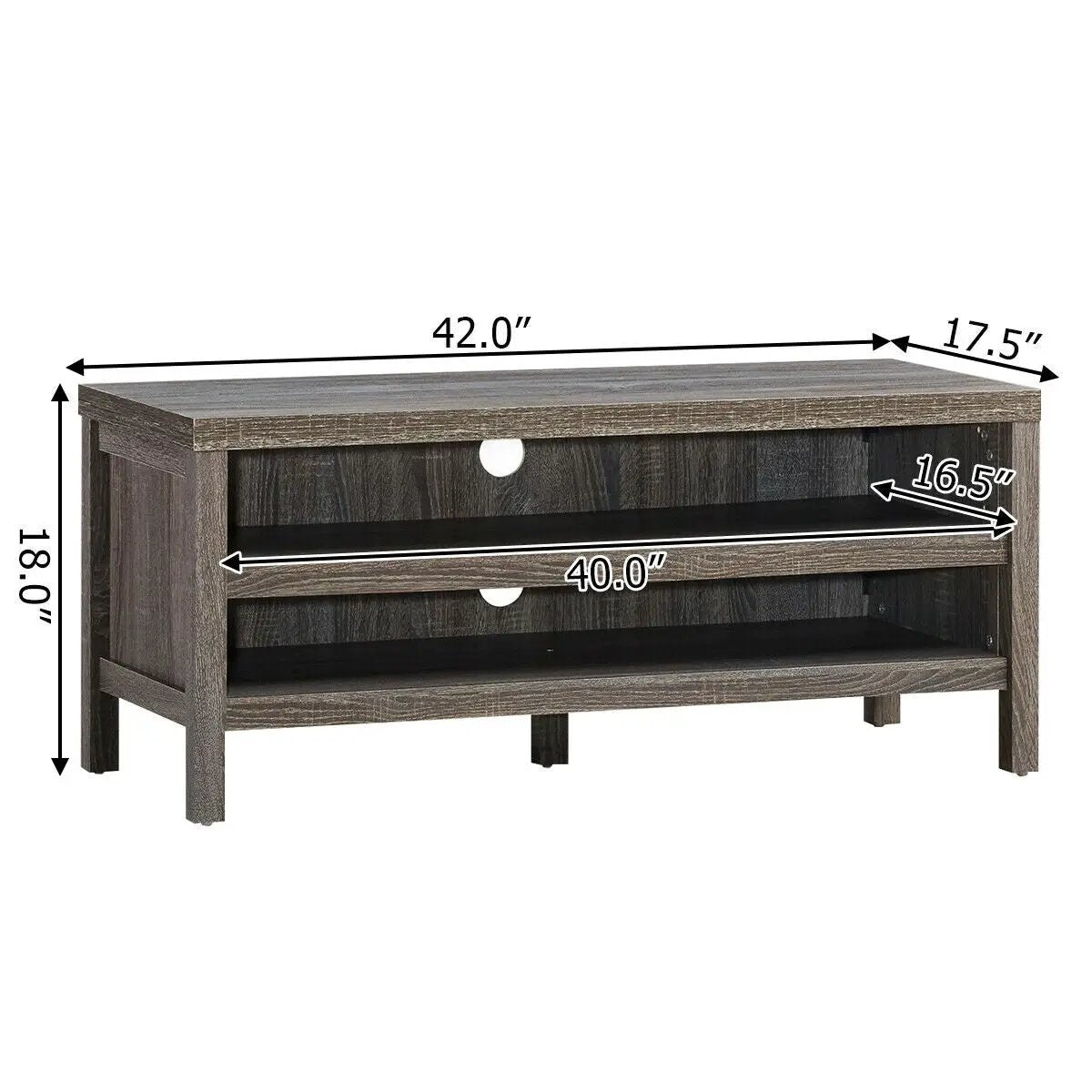 3-Tier TV Stand Console Cabinet for TV's up to 45 Inch with Storage Shelves, photo 9 of 16