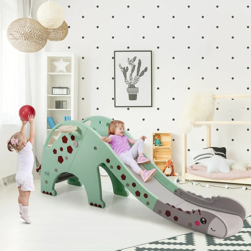 3-in-1 Kids Climber Slide Play Set with Basketball Hoop by DirectDeals