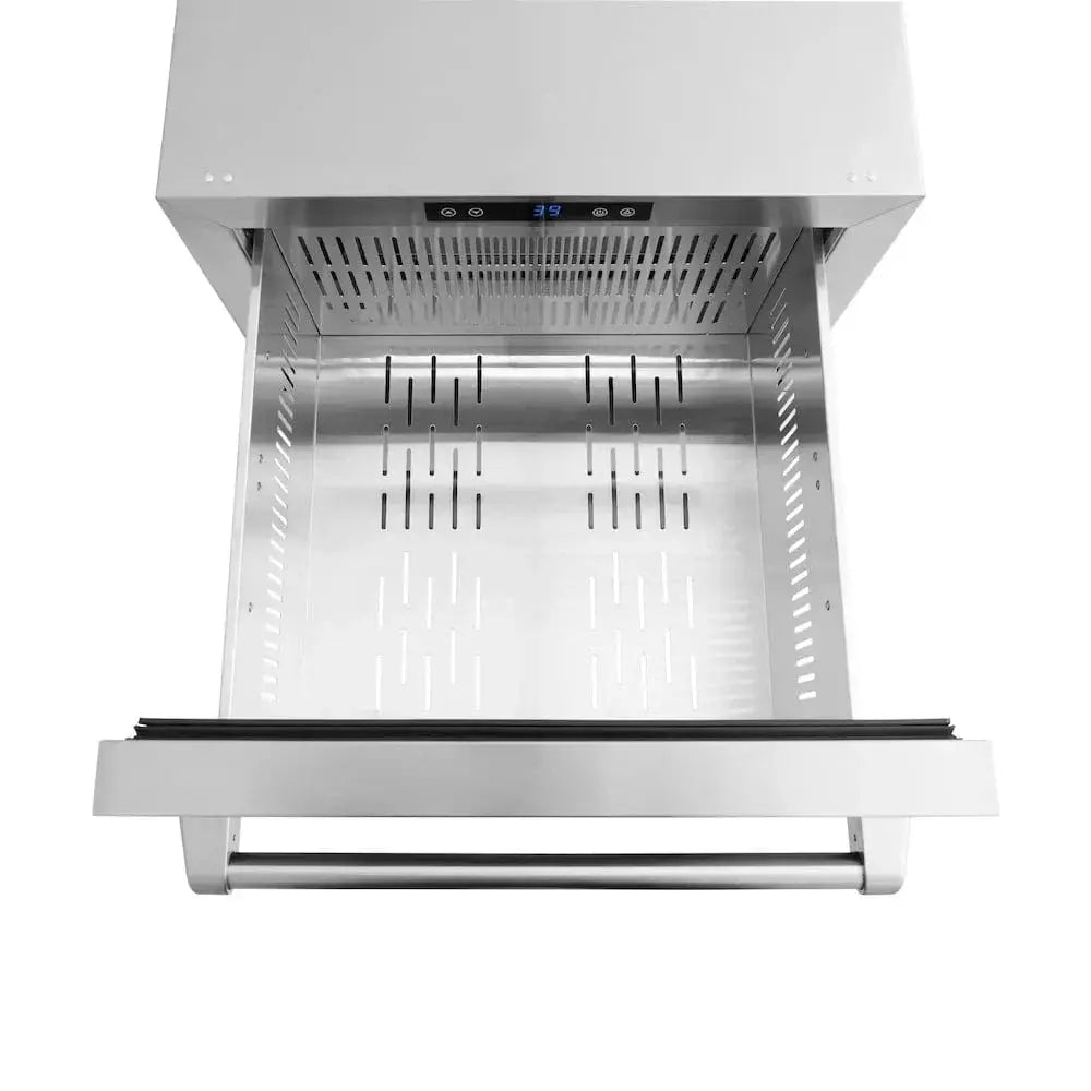 ZLINE 24" Touchstone 168 Can Outdoor-Rated Dual Refrigerator Drawer, Stainless Steel, RDSO-ST-24 by Farmhouse Kitchen and Bath