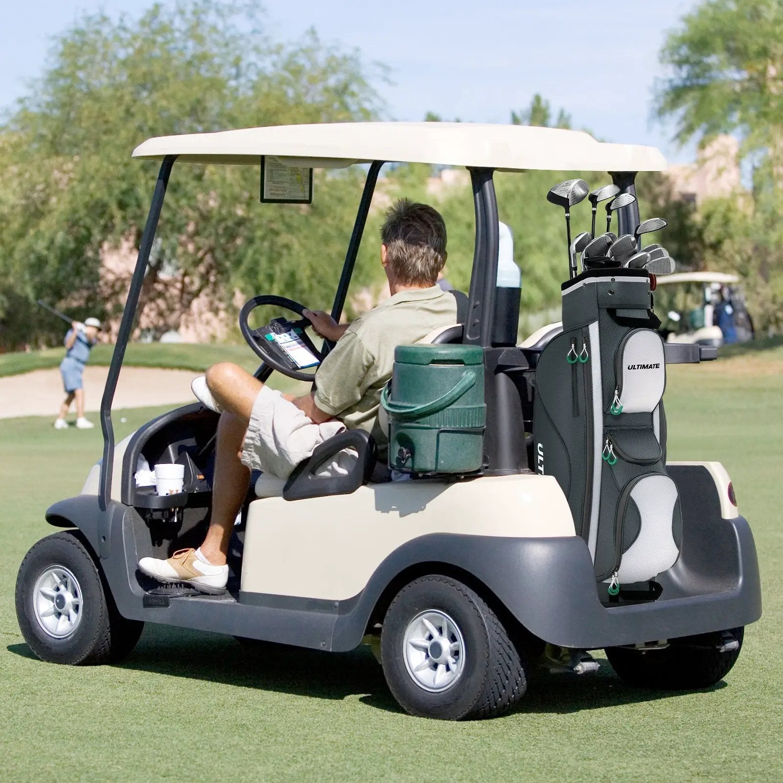 14 Dividers Golf Cart Bag with 7 Zippered Pocket by DirectDeals