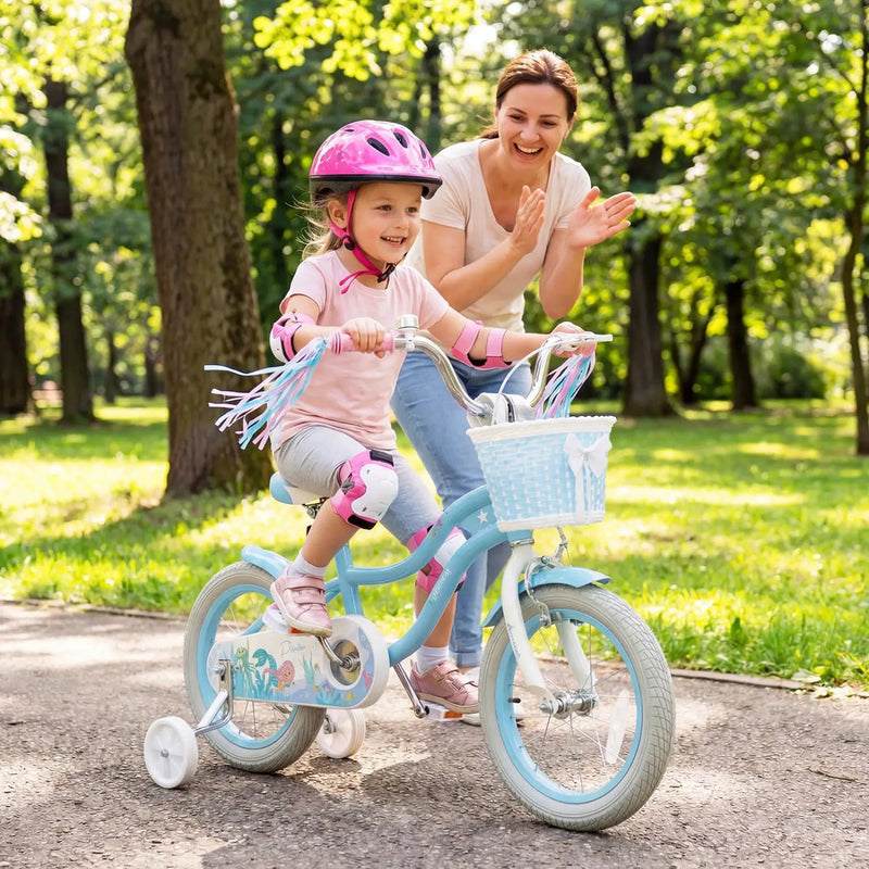 Kids Bike 12-20 Inch with Training Wheels & Basket by DirectDeals
