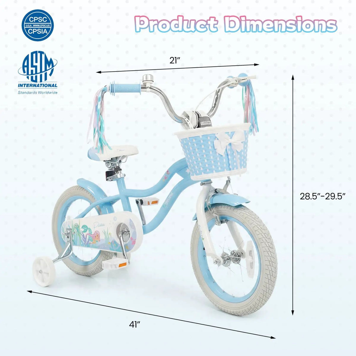 Kids Bike 12-20 Inch with Training Wheels & Basket, photo 4 of 40