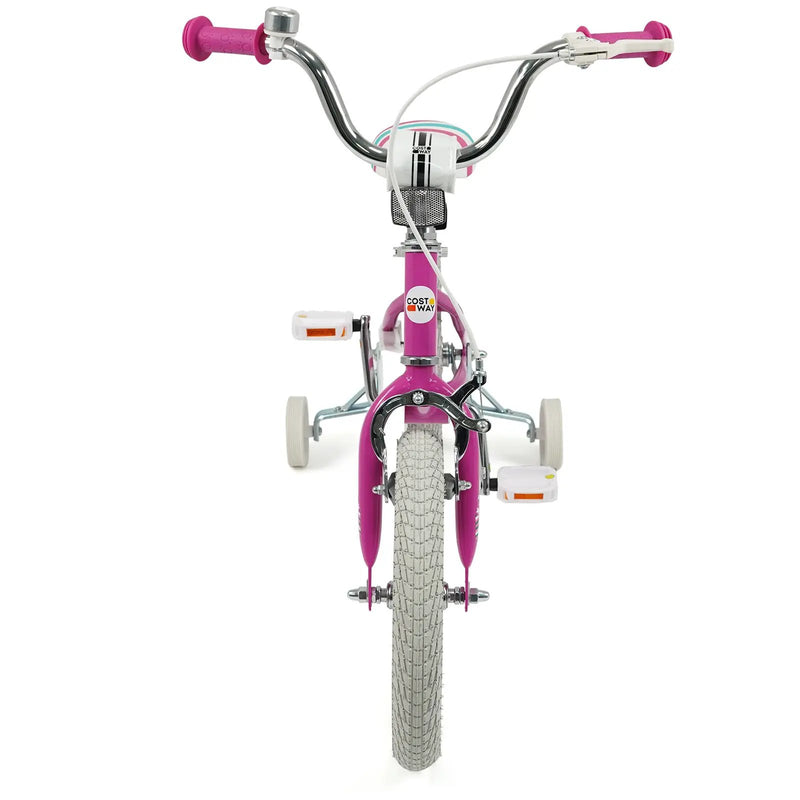Kids Bike 12-18 Inch with Training Wheels - Pink by DirectDeals