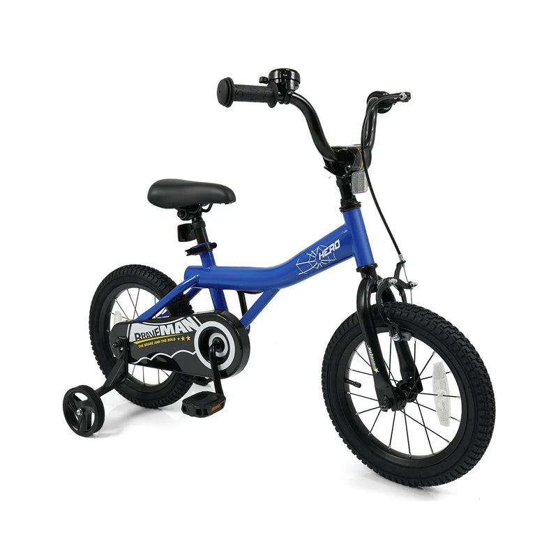 Kids Bike 14-Inch with Removable Training Wheels Navy by DirectDeals