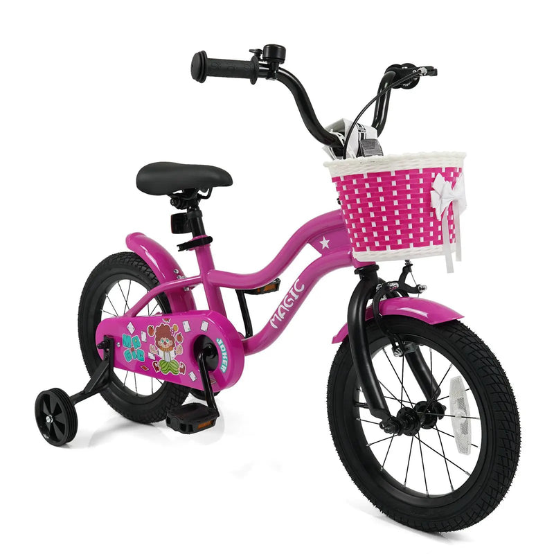 Kids Bike with Training Wheels 12-18 Inch - Magic Rose by DirectDeals