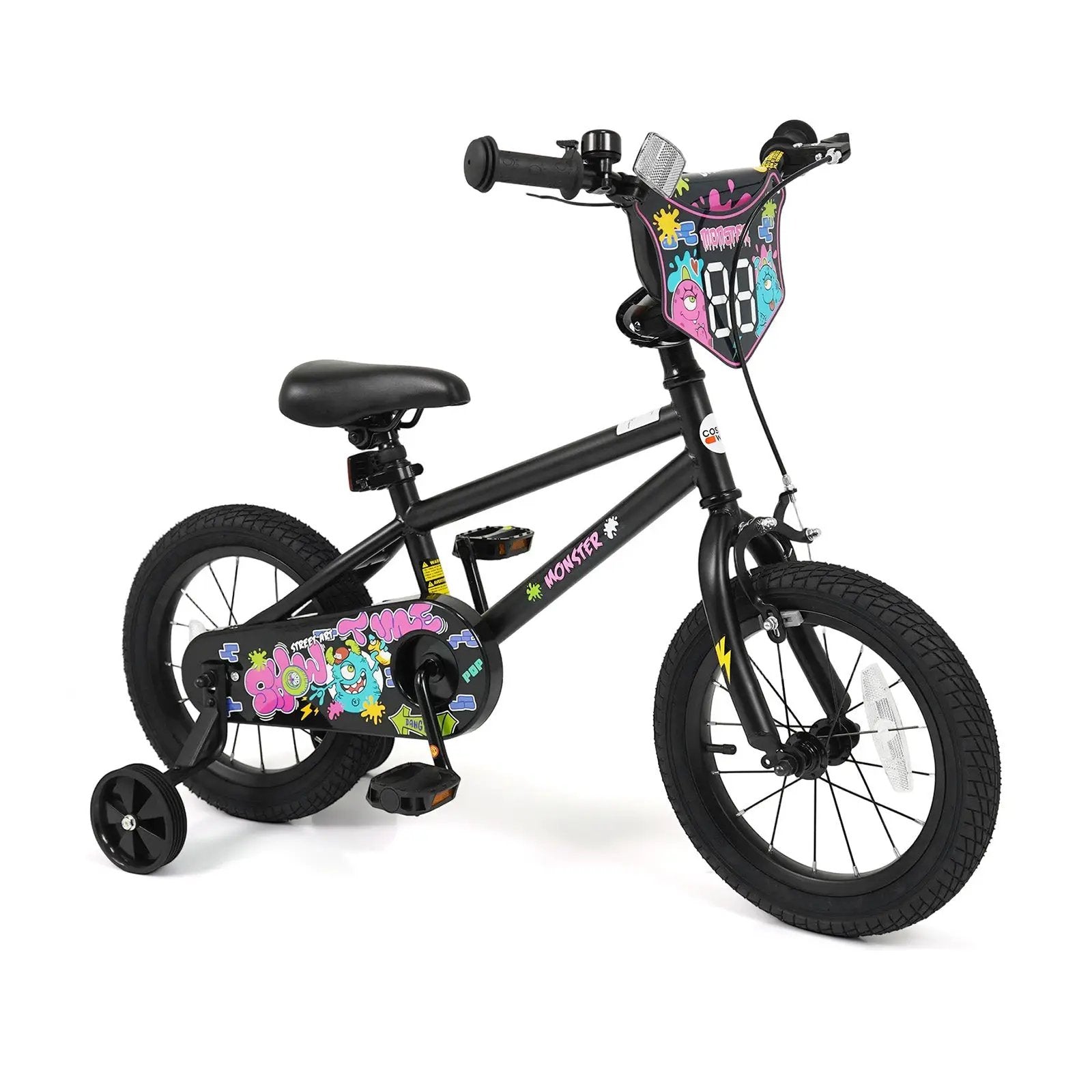 18-Inch Kids Bike with Training Wheels for Ages 4-8 by DirectDeals