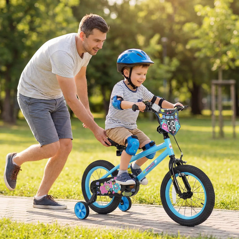 Kids Bike 16 Inch with Training Wheels Ages 4-7 by DirectDeals
