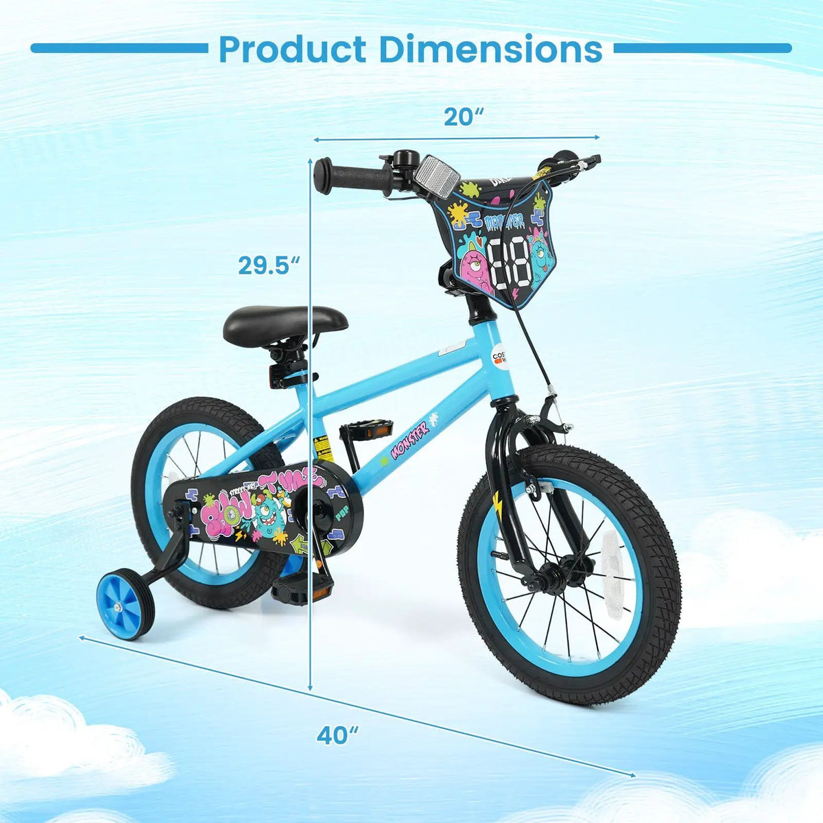 Kids Bike 16 Inch with Training Wheels Ages 4-7, photo 12 of 32
