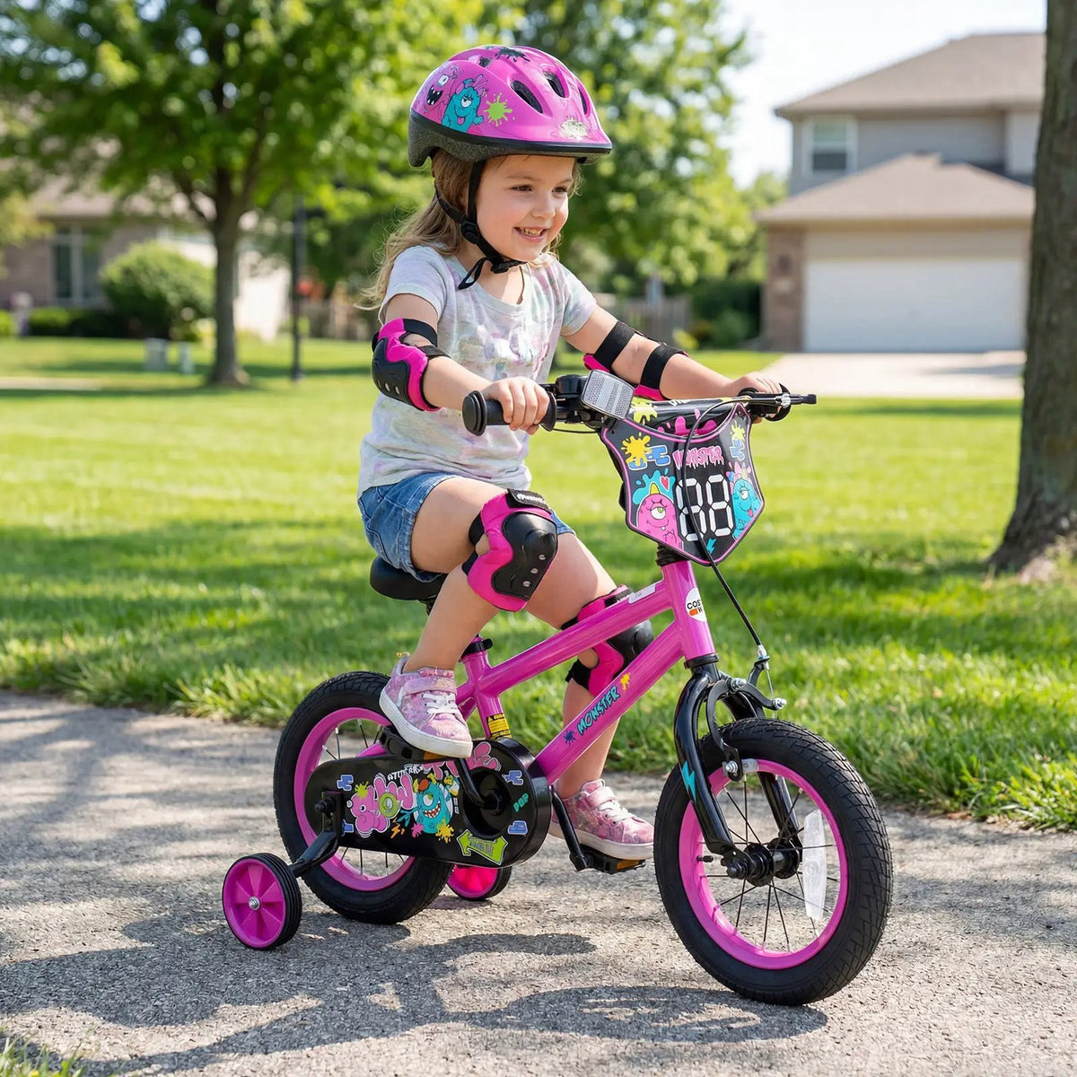 Kids Bike with Training Wheels 12-18 Inch Pink, photo 17 of 32