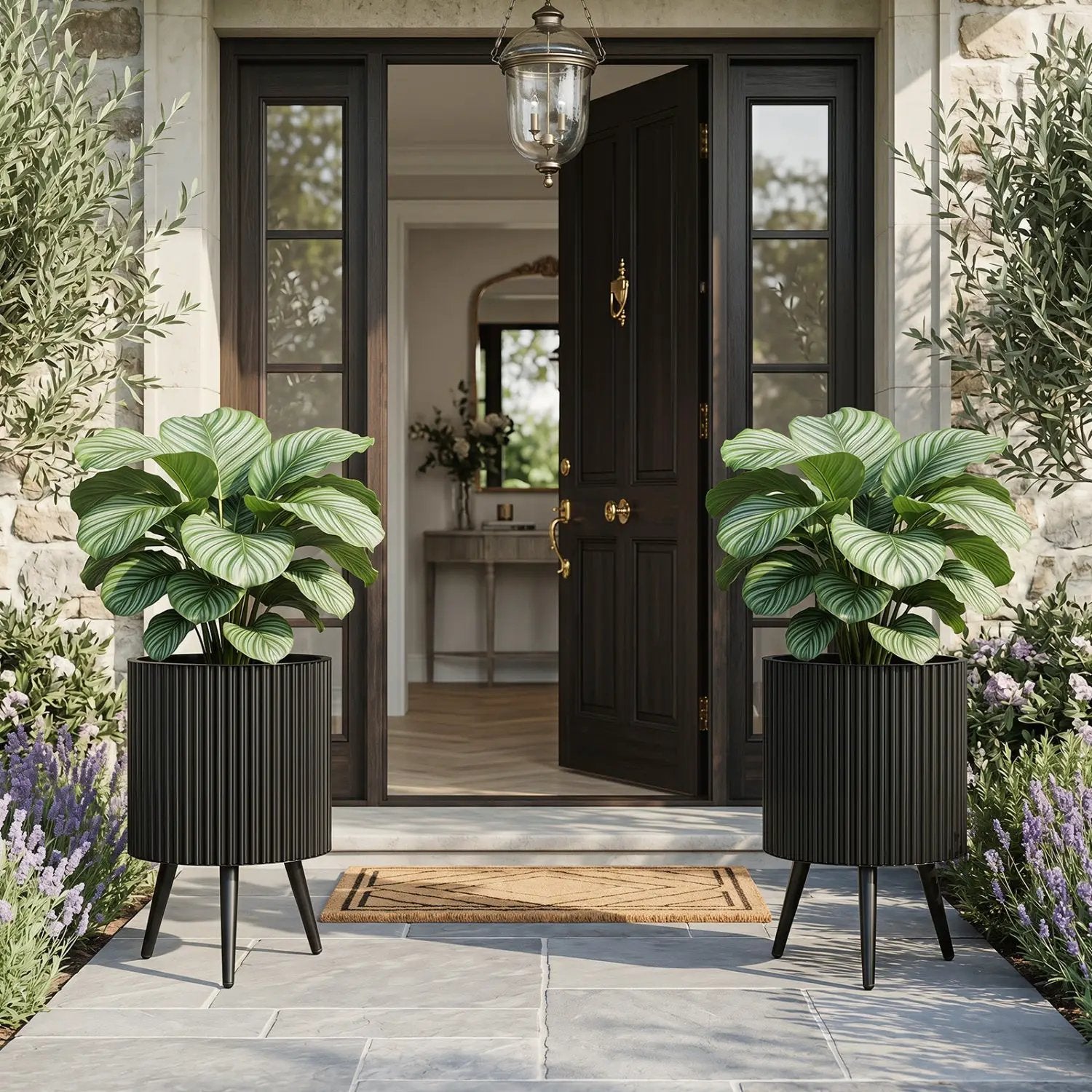 20-Inch Raised Metal Planter with Stand and Drainage Holes by DirectDeals